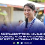MGA POLISIYANG DAPAT SUNDIN NG MGA LINGKOD BAYAN, INILATAG NI CITY MAYOR EVANGELISTA SA UNANG ARAW NG KANYANG IKALAWANG TERMINO