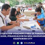 RICE FERTILIZER VOUCHERS PARA SA PANAHON NG TAG-ULAN, IPINAGKALOOB SA MGA MAGSASAKA NG KIDAPAWAN CITY