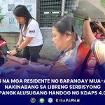 164 NA MGA RESIDENTE NG BARANGAY MUA-AN, NAKINABANG SA LIBRENG SERBISYONG PANGKALUSUGANG HANDOG NG KDAPS 4.0